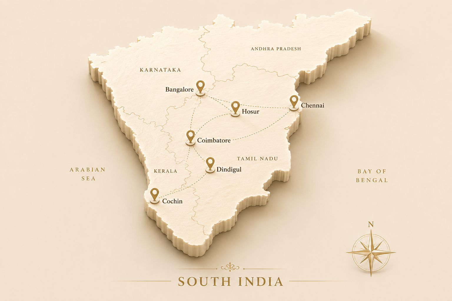 South India Map